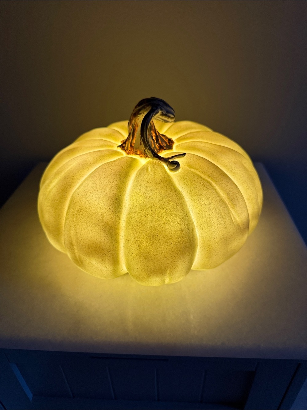 Green Light Up Pumpkin